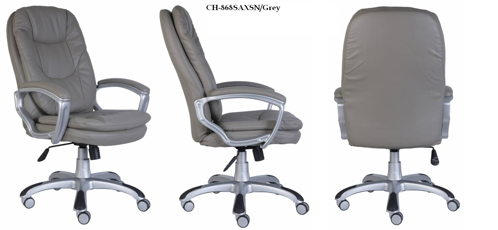 кресло руководителя сильвер 868 цвет черный материал экокожа